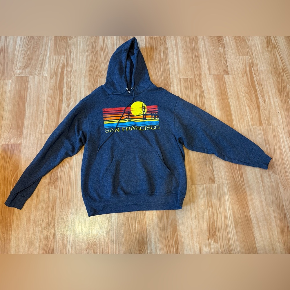 Jerzees San Francisco Graphic Hoodie - Dark Blue